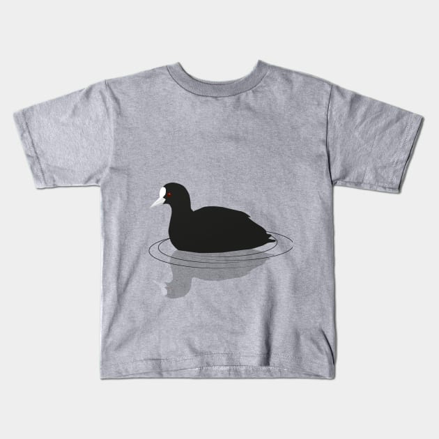 Common coot vector Kids T-Shirt by Bwiselizzy